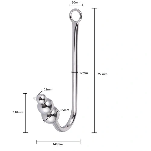 Anal Hooks with Cuffs Elegant 5334 Collar Hook and Anal Beaded 0725